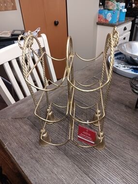 Ashland Gold Decorative Wine Bottle Holder Rack